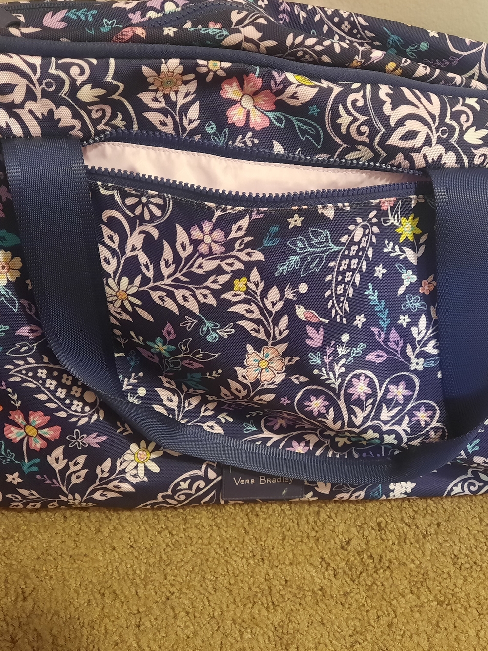Vera Bradley Navy Floral Tote Bag